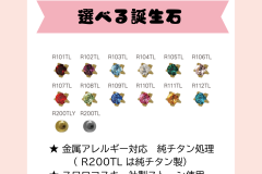お好きな誕生石を選べます