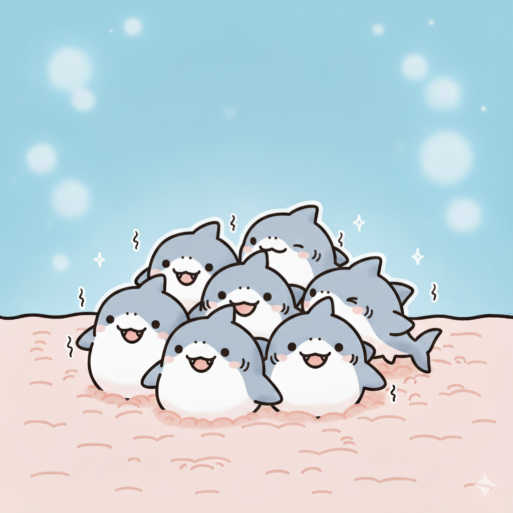 サメ肌(ざらつき)のイラスト