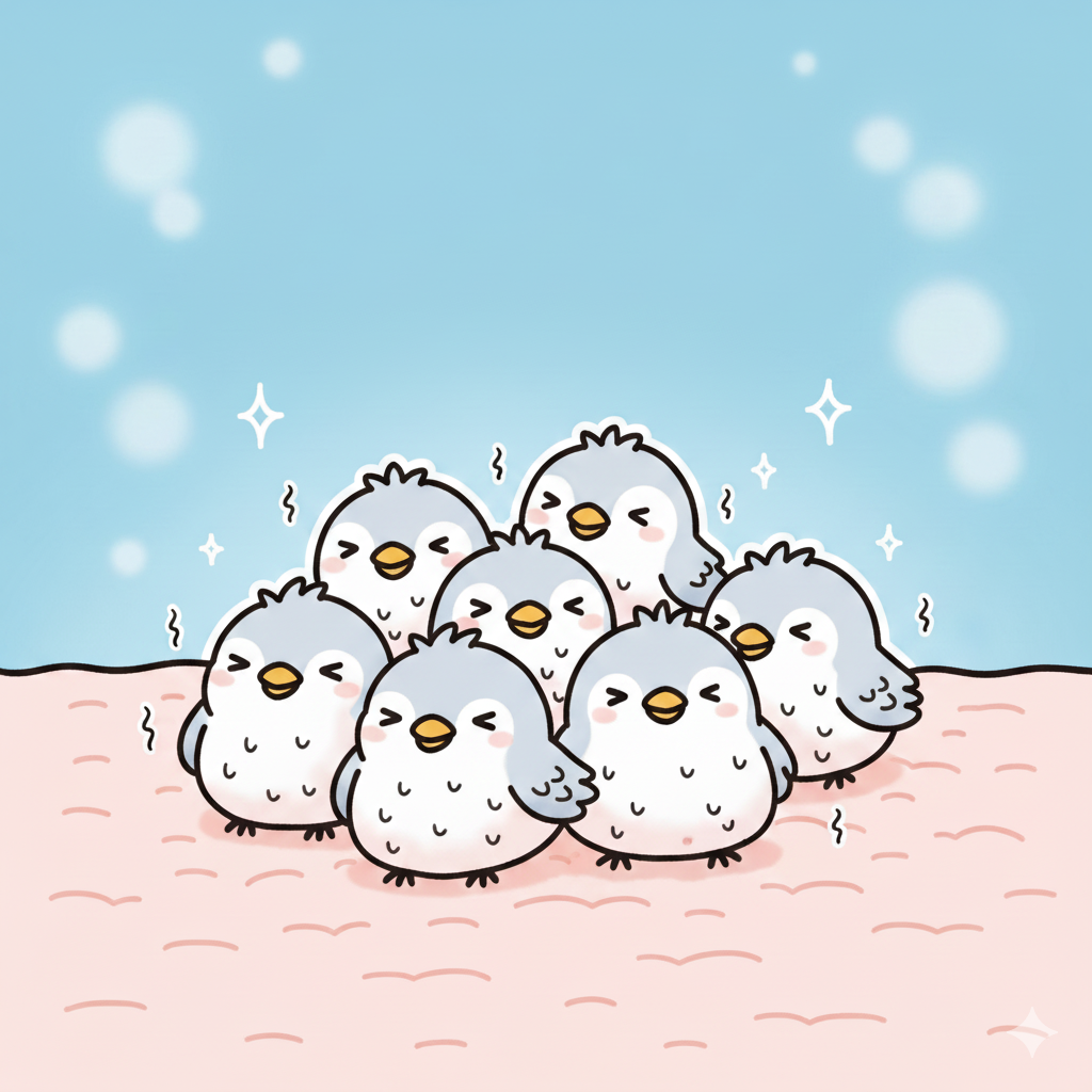 鳥肌のイラスト