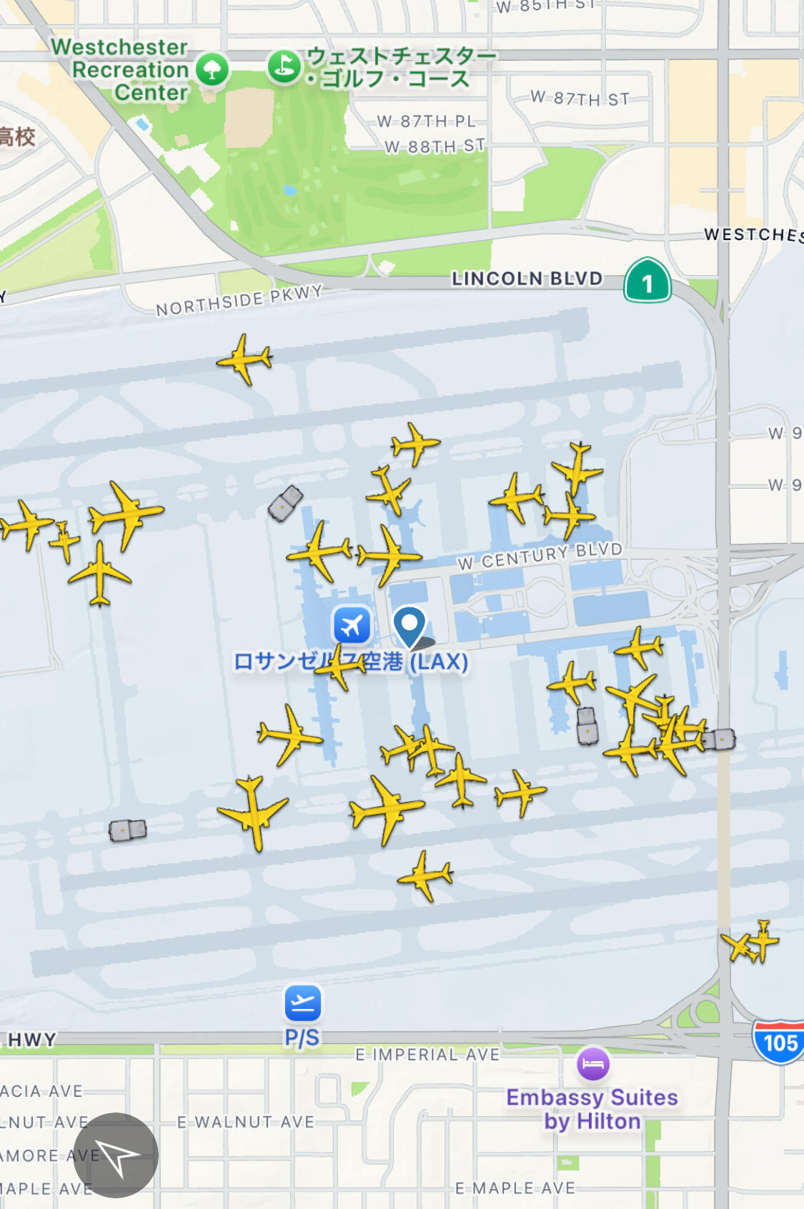 飛行機レーダー観察